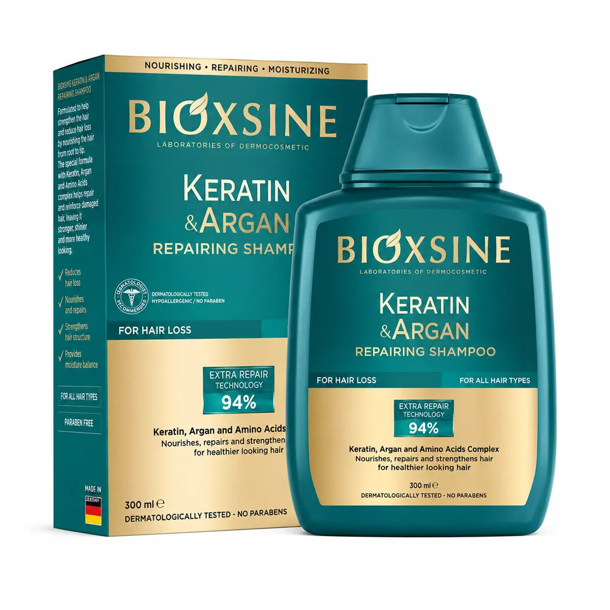 BIOXCIN Keratin & Argan Shampoo 300 ML