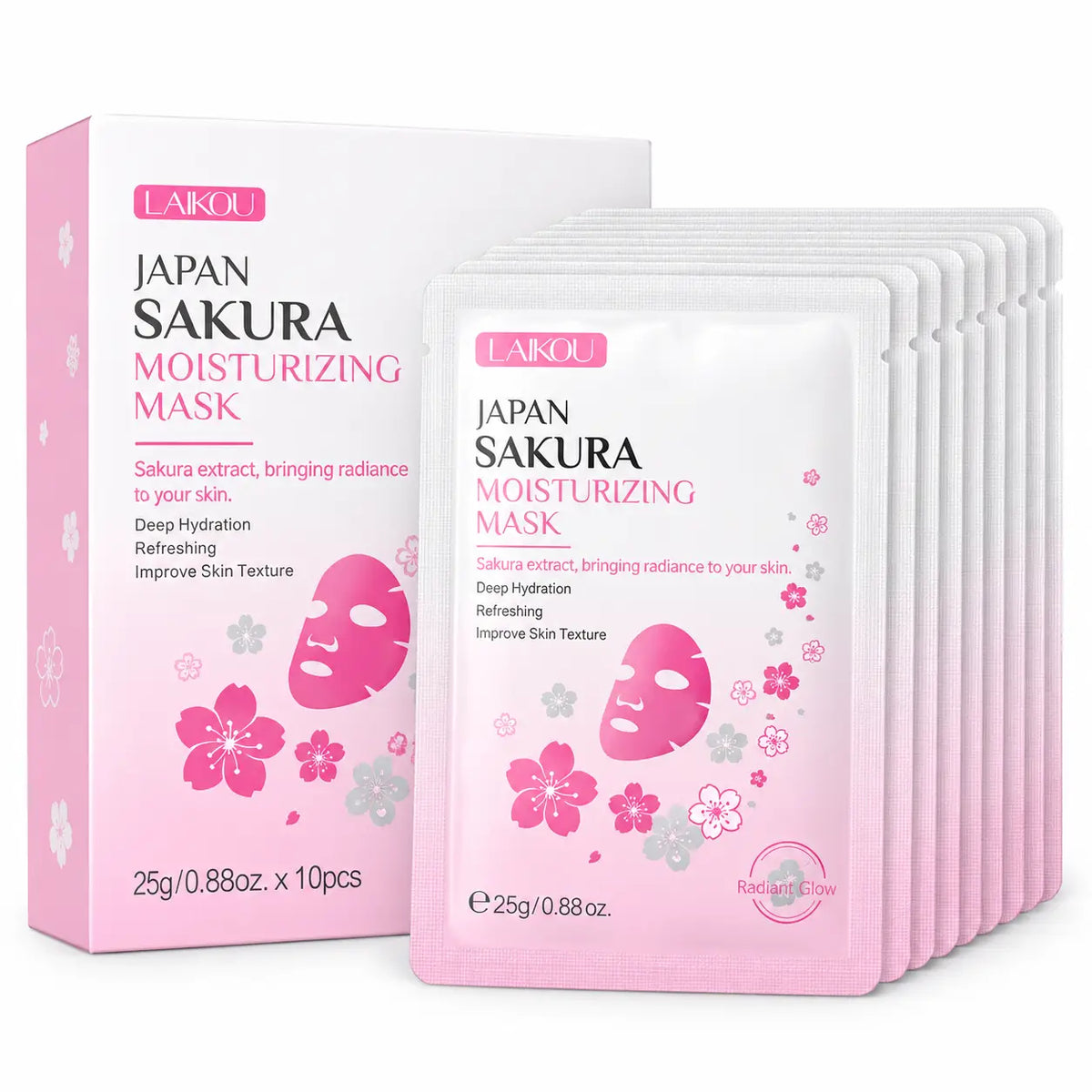 Mascarilla facial hidratante de flor de cerezo japonés Laikou