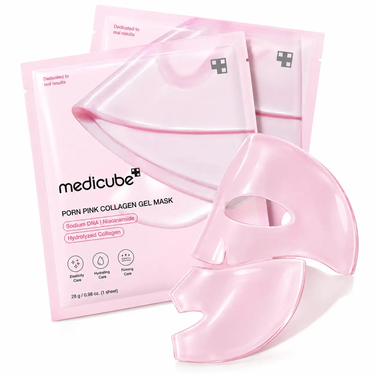 Mascarilla de gel de colágeno rosa PDRN de medicube